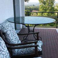 Tavolo in ferro battuto e cristallo - RIBASSATO