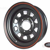 Cerchio daytona nero in acciaio 16x7 et-25