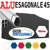 Gazebo 6x3 nero alluminio pieghevole chiosco event