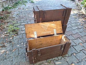 set di tre casse di munizioni militari italiane