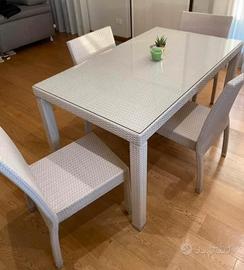 Tavolo da esterno con 4 sedie – 140x80