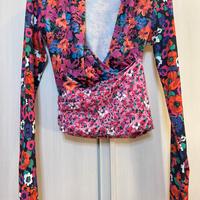 Vintage Top Maglione Elegante Spalline Imbottite