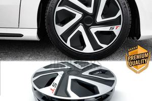 4 Copricerchi per FIAT 15'' Silver e Nere ST