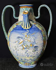 Anfora in ceramica Deruta  Scene cavalleresca '70