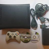 Xbox 360 Nero + Controller + 2 Giochi + Accessori