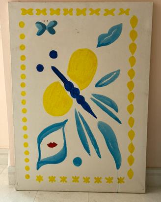 Quadro Libellula Olio su Tela senza cornice