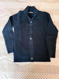 Cardigan uomo in lana spessa intrecciata