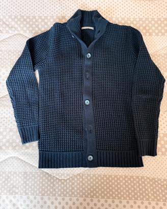 Cardigan uomo in lana spessa intrecciata