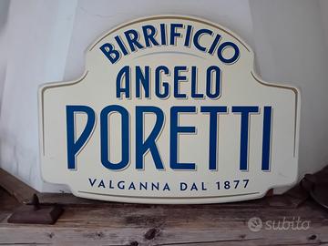Birra Poretti insegna in legno