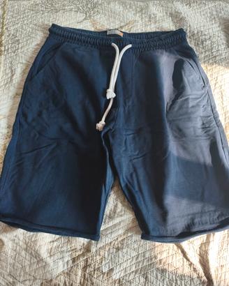 Pantaloni corti/ Shorts in cotone blu notte con la