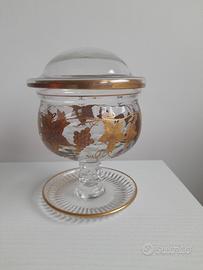 Coppa da caviale in cristallo vintage originale