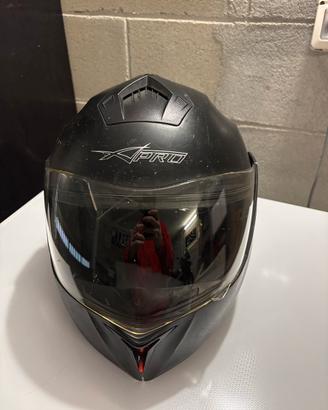 Casco modulare nero opaco usato taglia M 57/58