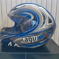Casco integrale AGV K3 blue silver gun metal Tg S