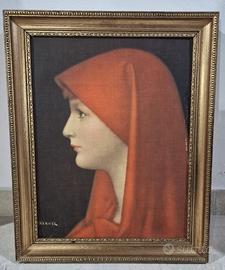 QUADRO DIPINTO SANTA FABIOLA JEAN JAQUES HENNER 