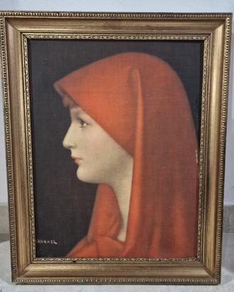 QUADRO DIPINTO SANTA FABIOLA JEAN JAQUES HENNER 