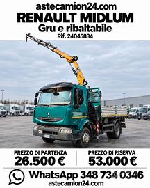 Renault midlum 220 140 gru ribaltabile con benna e