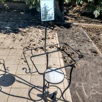 toilette lavabo antico in ferro battuto 