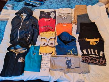 LOTTO 2 VESTITI PRIMAVERA BAMBINO 7/8 ANNI 