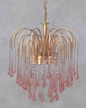 Lampadario in vetro di Murano stile Venini 