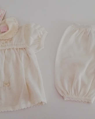 Completo due pezzi in cotone per neonata