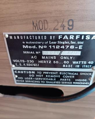 ORGANO ELETTRONICO FARFISA 429 OR-HO