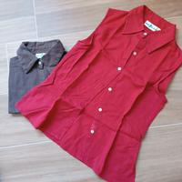 Camicie senza maniche misto lino