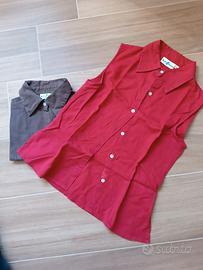 Camicie senza maniche misto lino