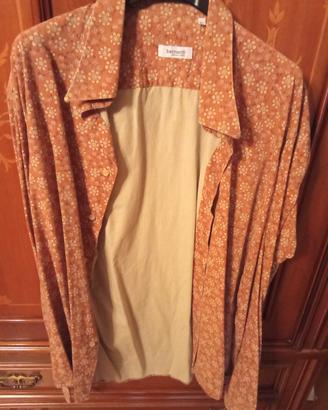 camicia  fiori maniche lunghe taglia XL