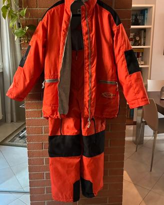 Completo giacca, salopette, snowboard 14 anni