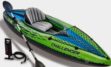 INTEX Challenger K1 Kayak +giub+gonf elett+zaino