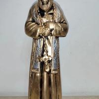 Statua Padre Pio in Gesso Dipinto – Altezza 41 cm 