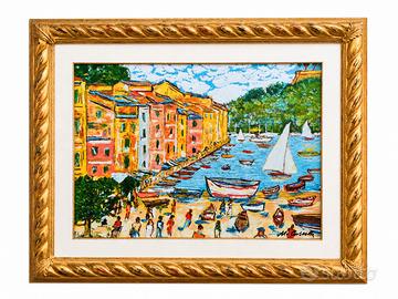 Michele Cascella Domenica a Portofino Certificata