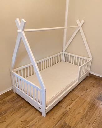 Letto Montessori PICCI con materasso e spondine