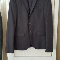 Completo gessato (misto lana), uomo, taglia 46