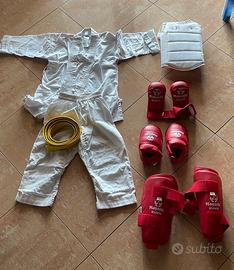 Kit karate bambino 5/6 anni misura 120 cm