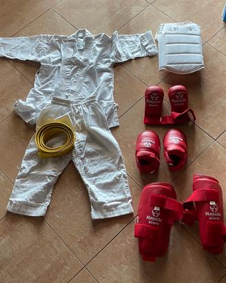 Kit karate bambino 5/6 anni misura 120 cm