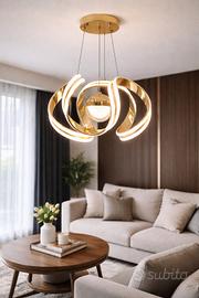 Lampadario a sospensione Dorato LED 