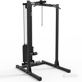 half rack atx 750 con lat machine 125kg pulley