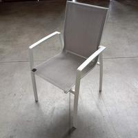 6 SEDIE GIARDINO - INTERNO alluminio nuove 