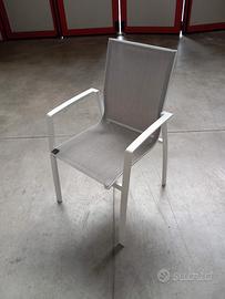 6 SEDIE GIARDINO - INTERNO alluminio nuove 