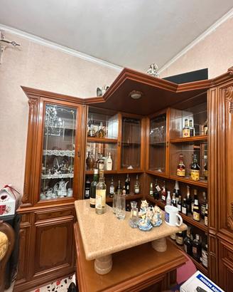 Bancone Bar in legno e marmo COME NUOVO