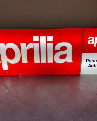 Insegna luminosa monofacciale Aprilia anni 90