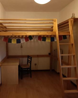 Letto soppalco in legno