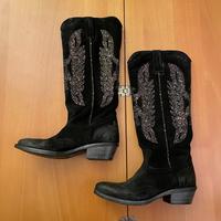 Stivali nuovi texani camoscio nero misura 41