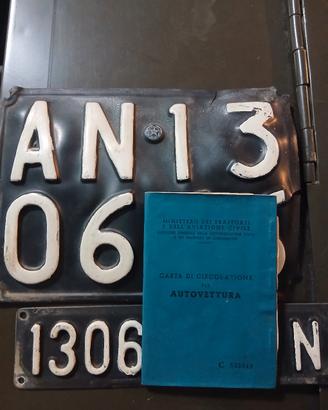 Targhe auto da collezione 