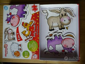Puzzle per bambini 4 in 1 animali vitamina G