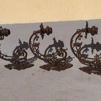 3 applique portacandela antichi