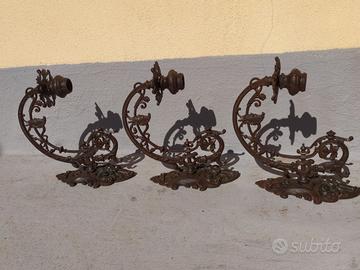 3 applique portacandela antichi