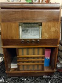 antica radio giradischi