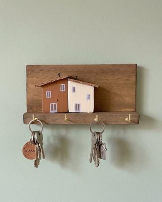 Portachiavi da parete in legno